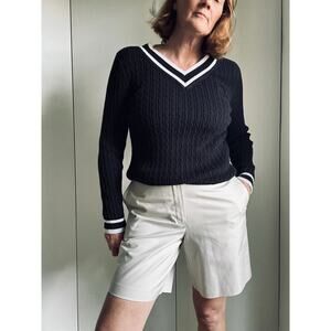 Brooks Brother Cotton Twill Bermuda Shorts Chinos Khaki Size 6 Pockets Twee Prep